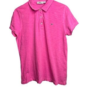 Pink Vineyard Vines Polo Short Sleeve Top